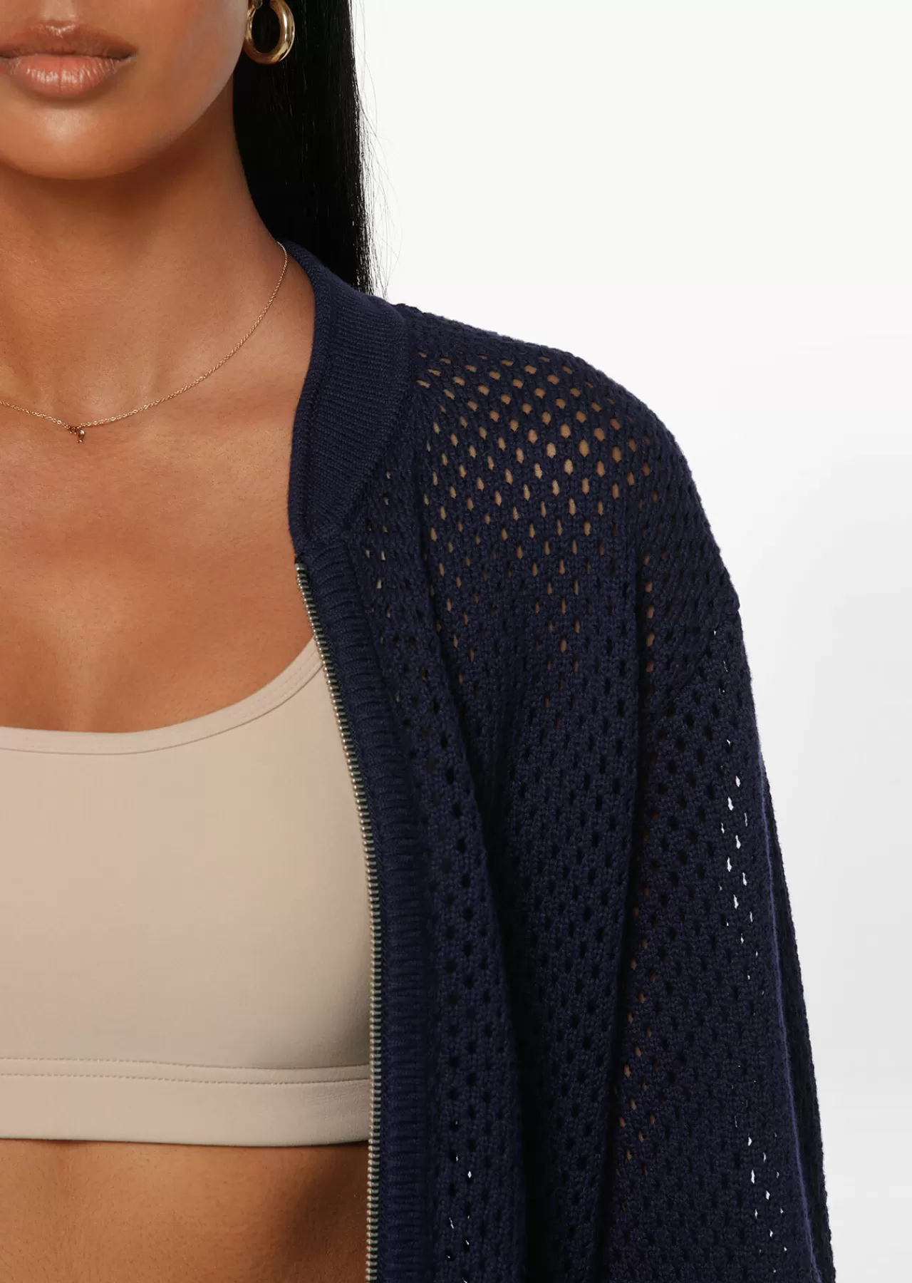 Women Lorna Jane Jackets, Hoodies And Sweats>Contrast Knit Sports Zip Thru