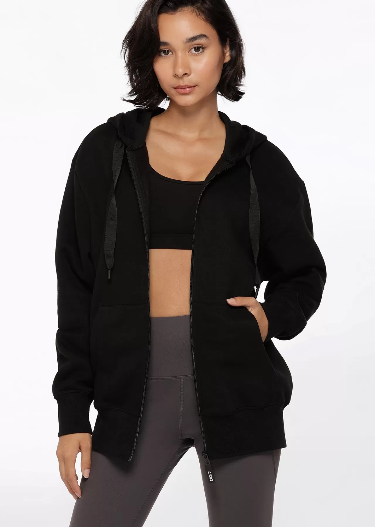 Women Lorna Jane Outerwear>Fleece Zip Thru Hoodie