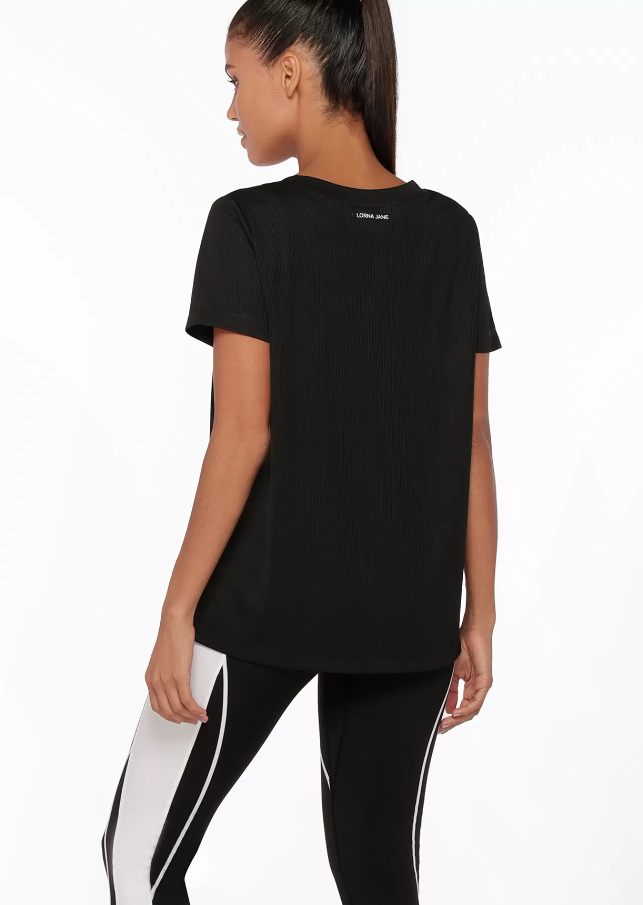 Women Lorna Jane Tops>Indie Active Recycled Rib Tee