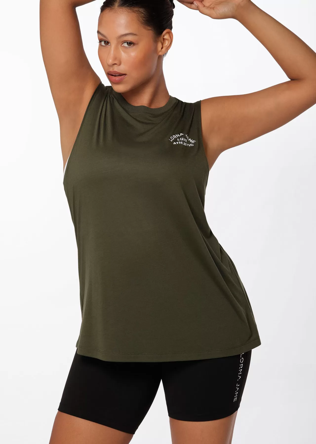 Women Lorna Jane Tanks>Lotus Muscle Tank