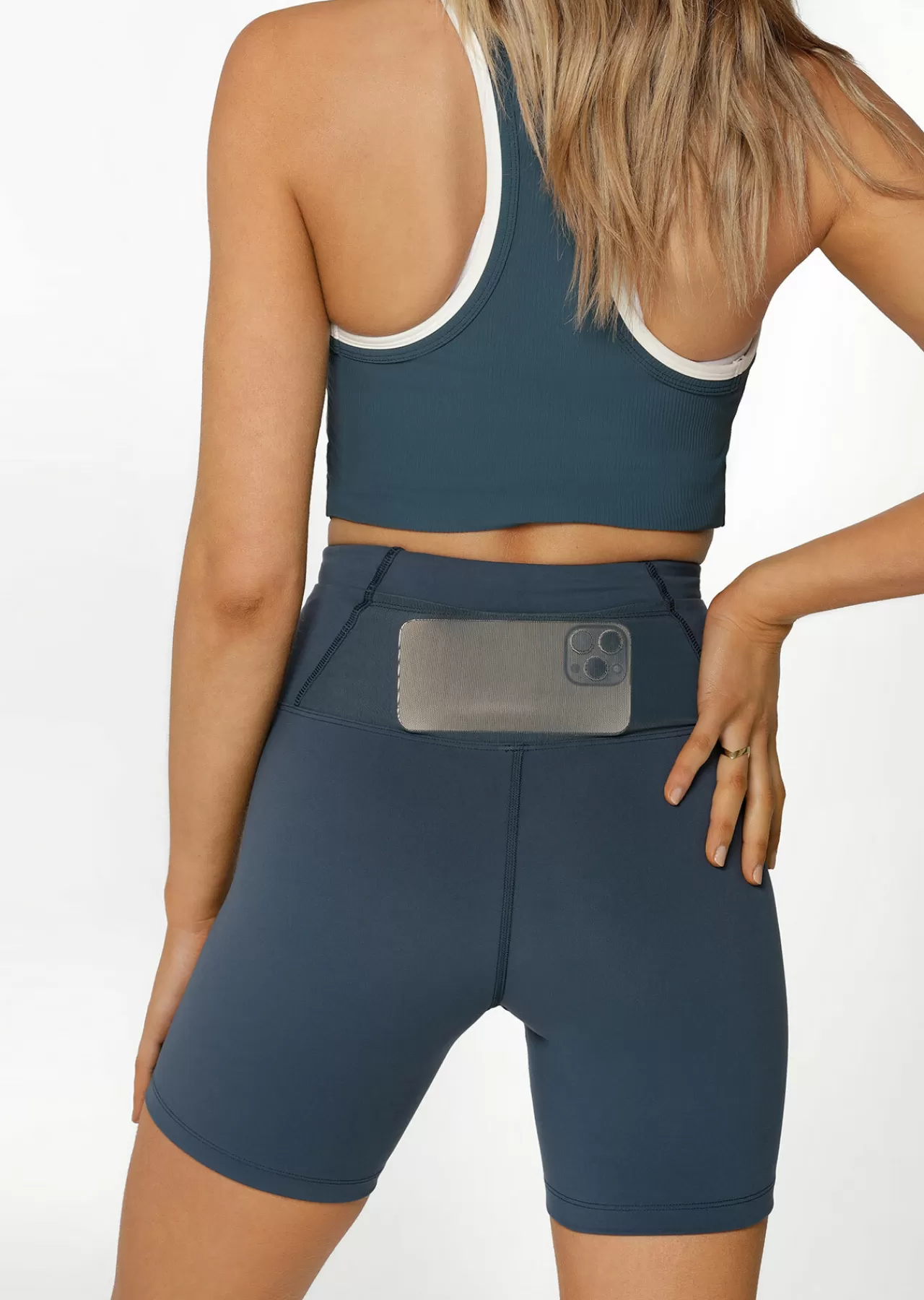 Women Lorna Jane Shorts>Mesh Phone Pocket Bike Short