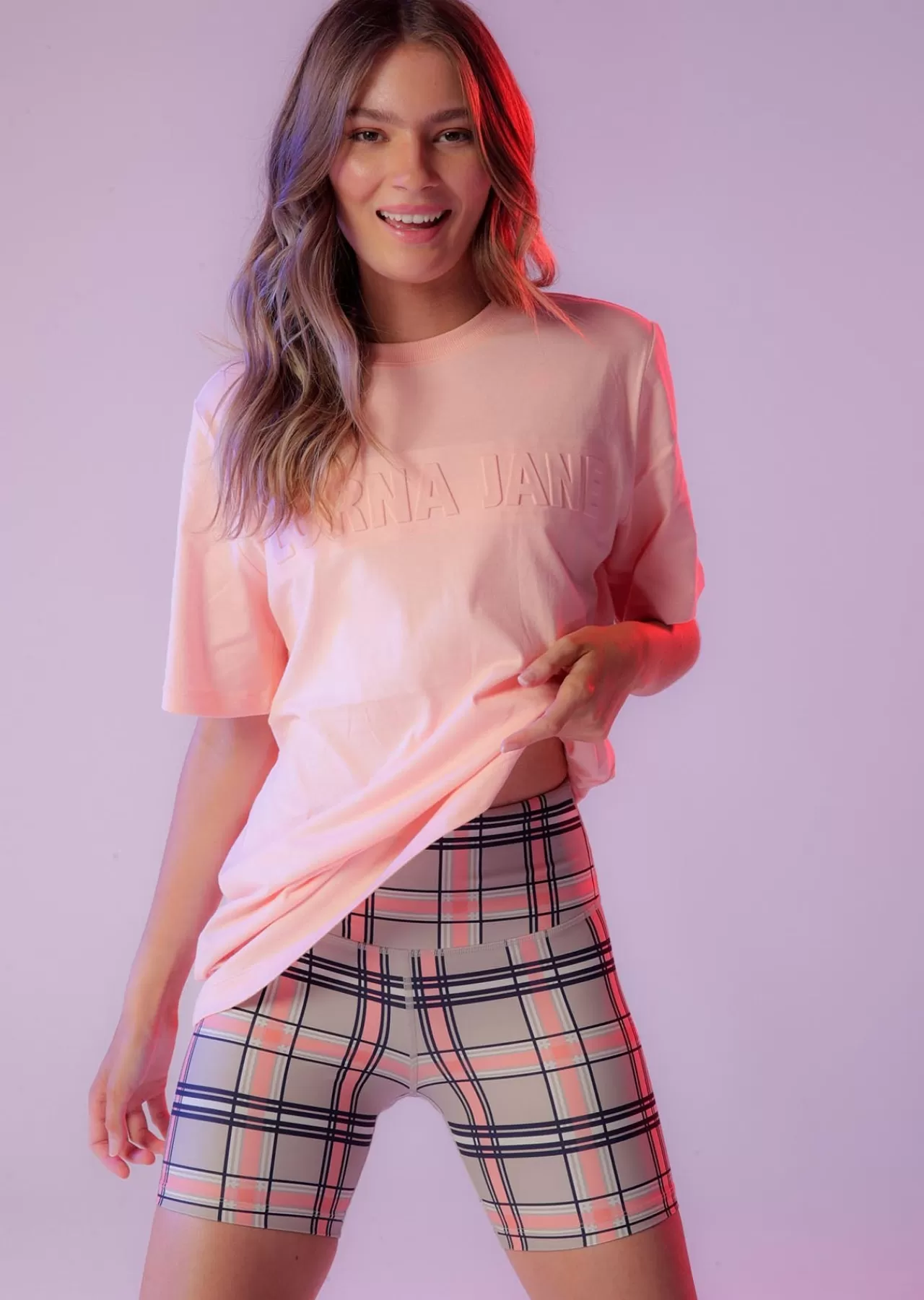 Women Lorna Jane Tops>Peachy Active Embossed Oversized Tee
