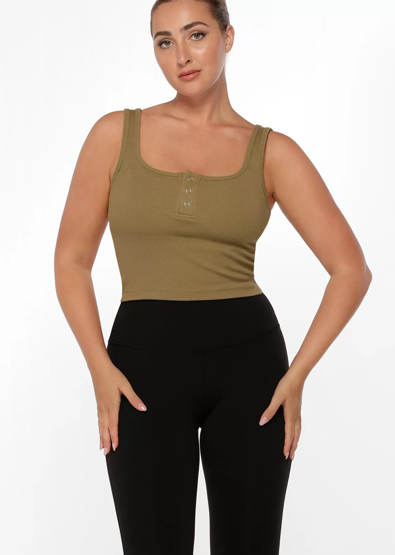Women Lorna Jane Tanks>Push On Cropped Tank