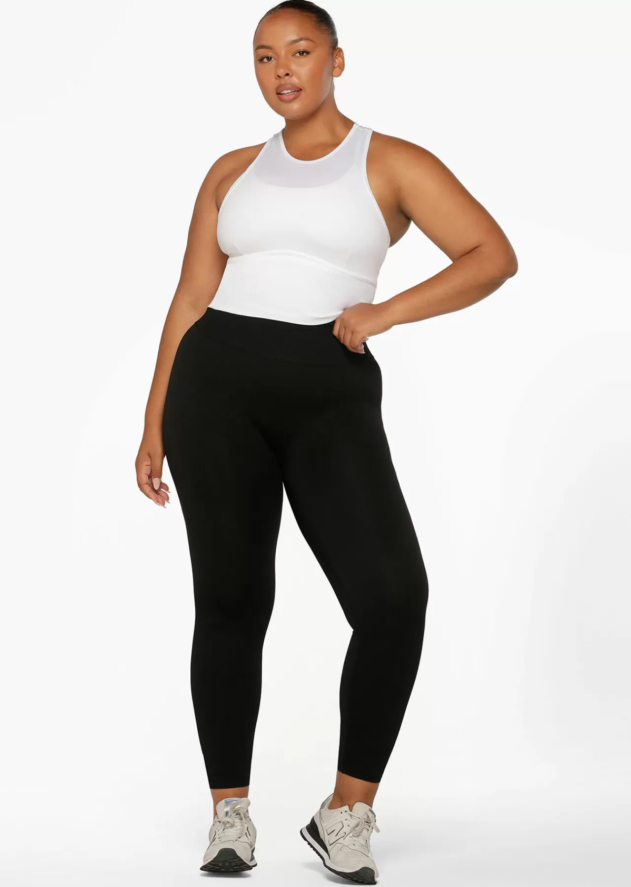 Women Lorna Jane Tights And Leggings>Tempo Ribbed Seamless Ankle Biter Leggings