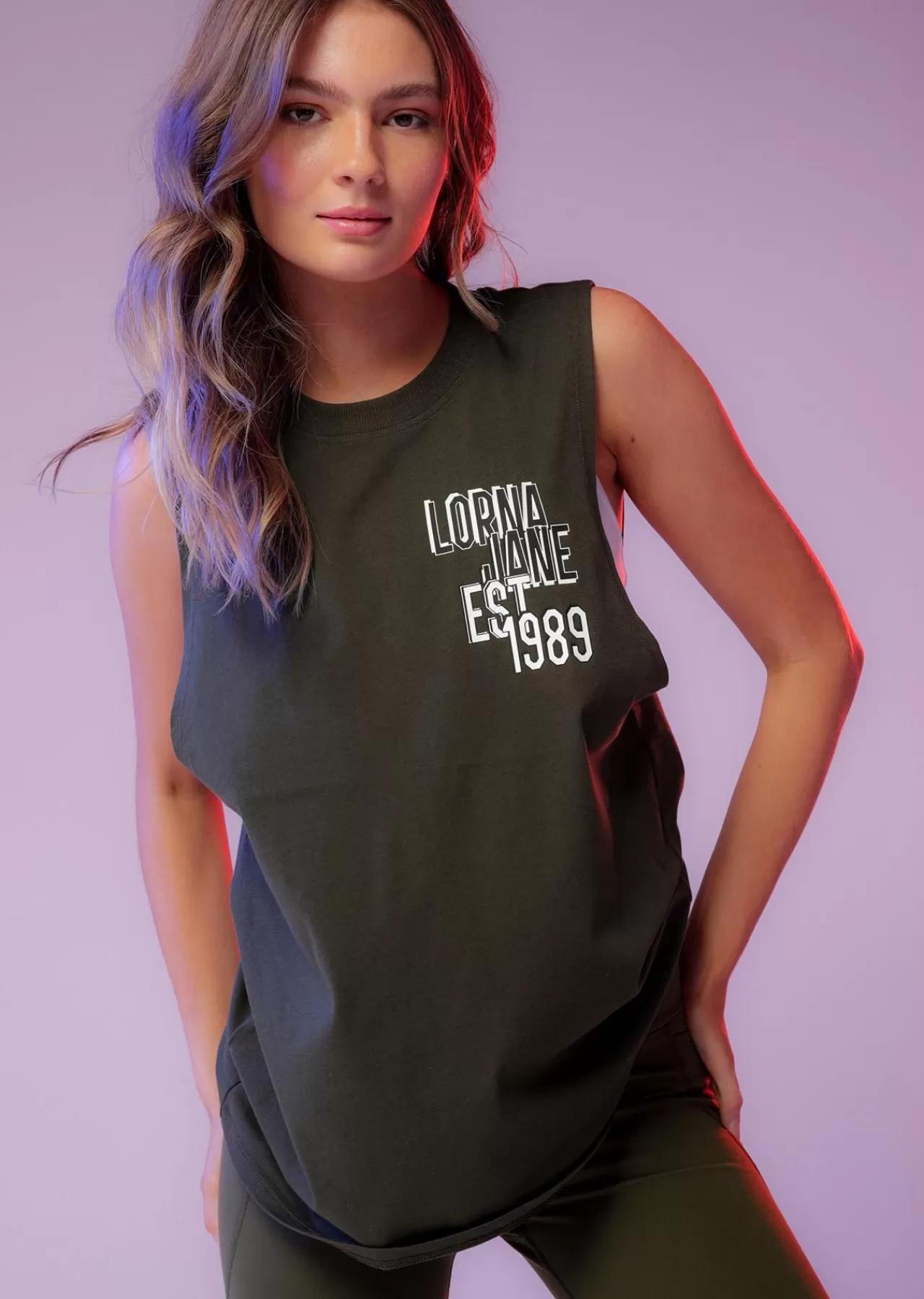 Women Lorna Jane Tanks>Work It Transdry Muscle Tank