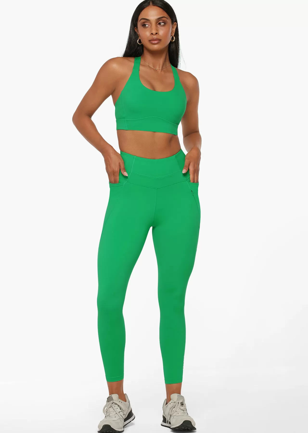 Women Lorna Jane Tights And Leggings>Zip Pocket Recycled Stomach Support Ankle Biter Leggings