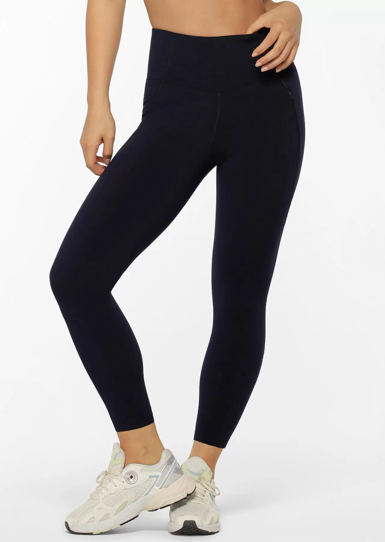 Women Lorna Jane Tights And Leggings>Zip Pocket Recycled Stomach Support Ankle Biter Leggings